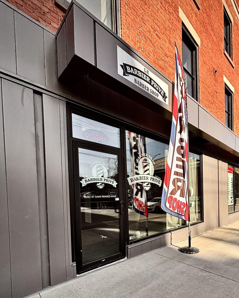 Façade du Barbier Privé au 234, rue Dufferin à Sherbrooke